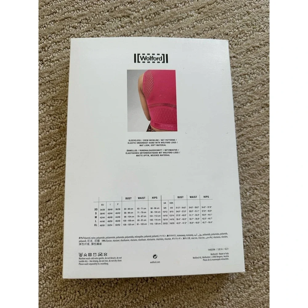 Wolford Shuri Crop Top Navy M NWT - Picture 5 of 5